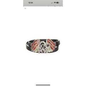 VALENTINO GARAVANI Hawk Buckle Studded Leather Belt Valentino Garavani - VLogo Signature Black Leather Studded  main image 3